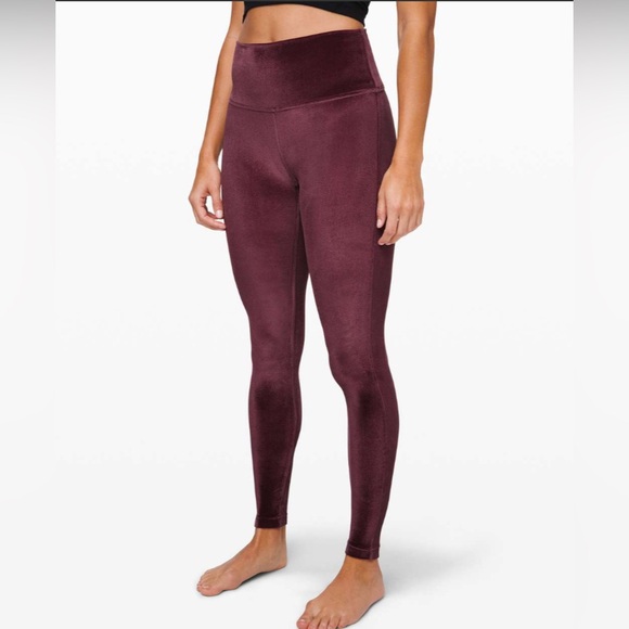 Lululemon Wunder Lounge High-Rise Tight 28" *Velvet in Garnet Size 4 - Picture 1 of 5